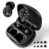 Ear Plugs for Sleeping 45dB Reusable Noise Cancelling Ear Plugs with 8 Eartips and Travel Case for Concerts, Snoring, Travel, Study Sleeping earplugs(Black)