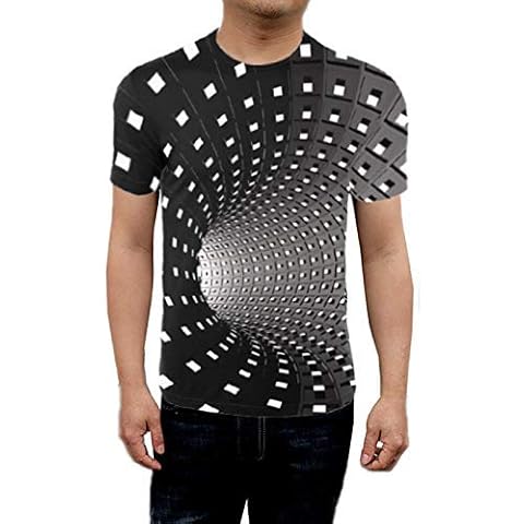 ECOSWAY 3D Swirl Print T-Shirt for Men and Women Cover