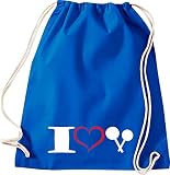 Robusta tren bandas Camiseta stown Turn Bolsa Estimada I Love Maracas, azul cobalto