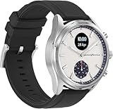 Pininfarina Sintesi Sport Hybrid Smartwatch - Orologio analogico con cinturino FKM, display digitale, bussola, GPS, fitness, frequenza cardiaca, passi, calorie e sonno - Noir Eclipse