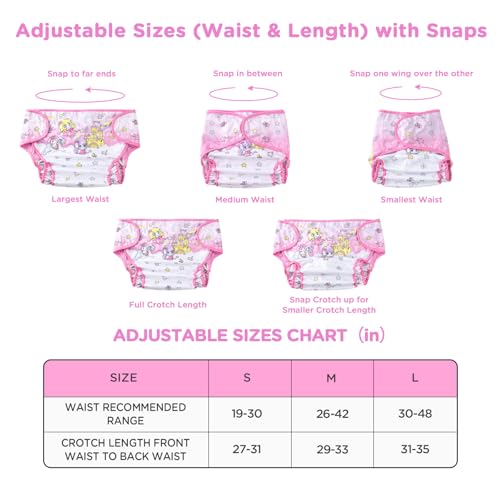 Image of Littleforbig Washable Adjustable Reusable Waterproof Cloth Adult Diaper Wrap Cover - Fairy Littles in Dreamland