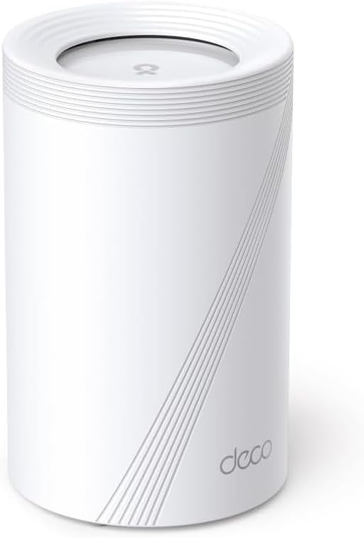 TP-Link Deco BE65 1-pack, BE9300 Mbps, 4 × 2.5 Gbps Portlar, 320 MHz Kanallar, 6 GHz Bandında Çalışır, 200 Cihaza Kadar Bağlanılabilirlik, VPN, WPA3, Üç Bantlı Wi-Fi 7 Mesh Sistemi - Görsel 1