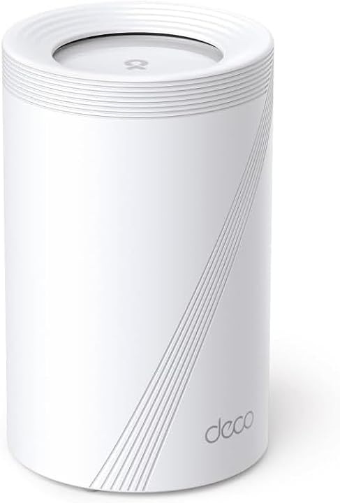 TP-Link Deco BE65 1-pack, BE9300 Mbps, 4 × 2.5 Gbps Portlar, 320 MHz Kanallar, 6 GHz Bandında Çalışır, 200 Cihaza Kadar Bağlanılabilirlik, VPN, WPA3, Üç Bantlı Wi-Fi 7 Mesh Sistemi
