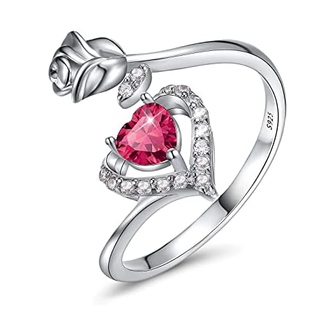 SIMPLGIRL July Birthstone Heart Ring Cover