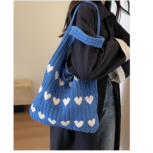 Bolso Tote Crochet Corazón para Mujer miniatura 2