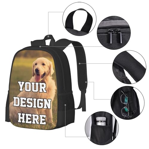 Custom Backpack for Women Men Customize Casual Travel Backpack Personalized Backpacks Design With Text Photo Logo4