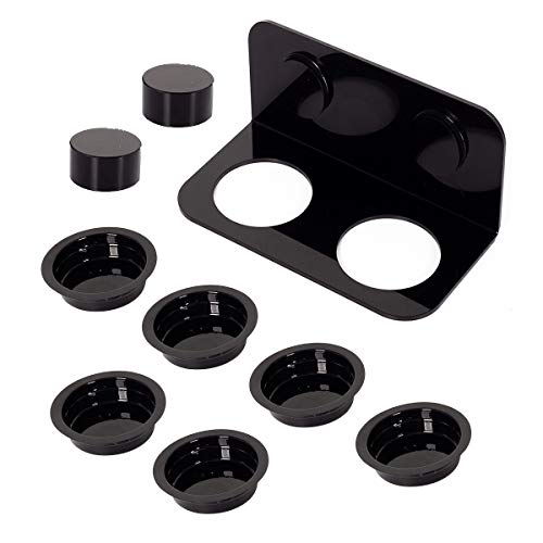 Wacool Magnetic Reptile Ledge, Acrylic Gecko Feeding Ledge With 6Pcs Cups, Reptile Food Water Feeder Dish For Geckos Iguana Chameleon Pets #TOP4