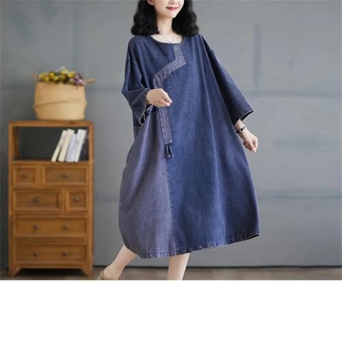Robe longue en denim patchwork : finis les vêtements inconfortables