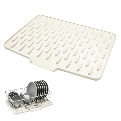 XiaoXiaoZhiJia Tapis Egouttoir Vaisselle,Organiseur d'Évier en Silicone,Tapis Evier Cuisine Egouttoir,Convient pour les éviers et les plans de travail de...