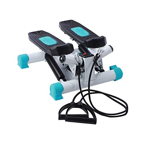 RAHYMA-Weiping-Mini-Stepper-Stair-Stepper-Exercise-Equipment-with-Resistance-Bands-and-LCD-Monitor-Adjustable-Twisting-Step-Fitness-Exercise-Machine-Indoor-WorkoutGreen