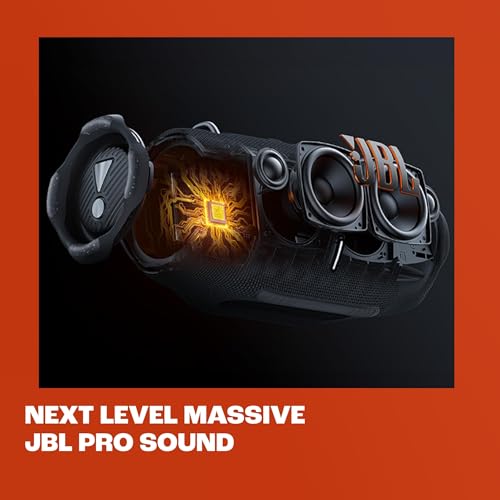 JBL Xtreme 4, Enceinte portable Bluetooth avec son JBL Pro, jusqu'à 24h d'autonomie, Recharge rapide, Étanche indice IP67, bandoulière incluse, noir, Prise européenne (Type C) - 5
