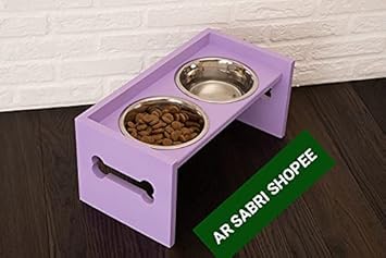 Wooden large dog pet stand for cat feeder Elevated Dog Bowls for Big Dogs and Cats, Stainless Steel Dog Food and Water Bowls with Stand and Silicone Mat, Raised Dog Cat Feeder, Dog Dishes, Pet Bowls