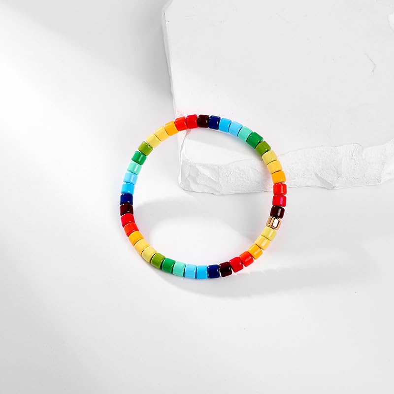 Rainbow Beaded Bracelet, Pride Accessories, LGBTQ+ Gay Lesbian Queer Bi Trans Jewelry, Pride Gifts4