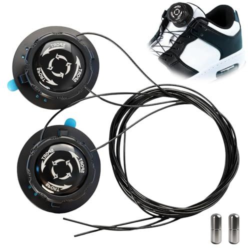 Wafuesh Lacet automatique, fermeture à vis pour chaussures, Système de Fermeture Rapide pour Enfants et Adultes, Noir, Taille Unique - Confort et Efficacité Assurés, kit de lacets de rechange