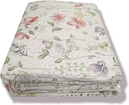 Mercatienda.es Colchas de Cama Verano Reversibles Baratas fresquitas Zefana Malva con cuadrantes de Regalo 50 x 70cm, excepcional relación Calidad Precio. (135 cm)