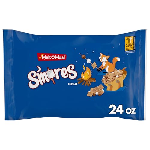 Image of Malt-O-Meal S'mores Breakfast Cereal with Honey Graham Squares, 24 oz Bag