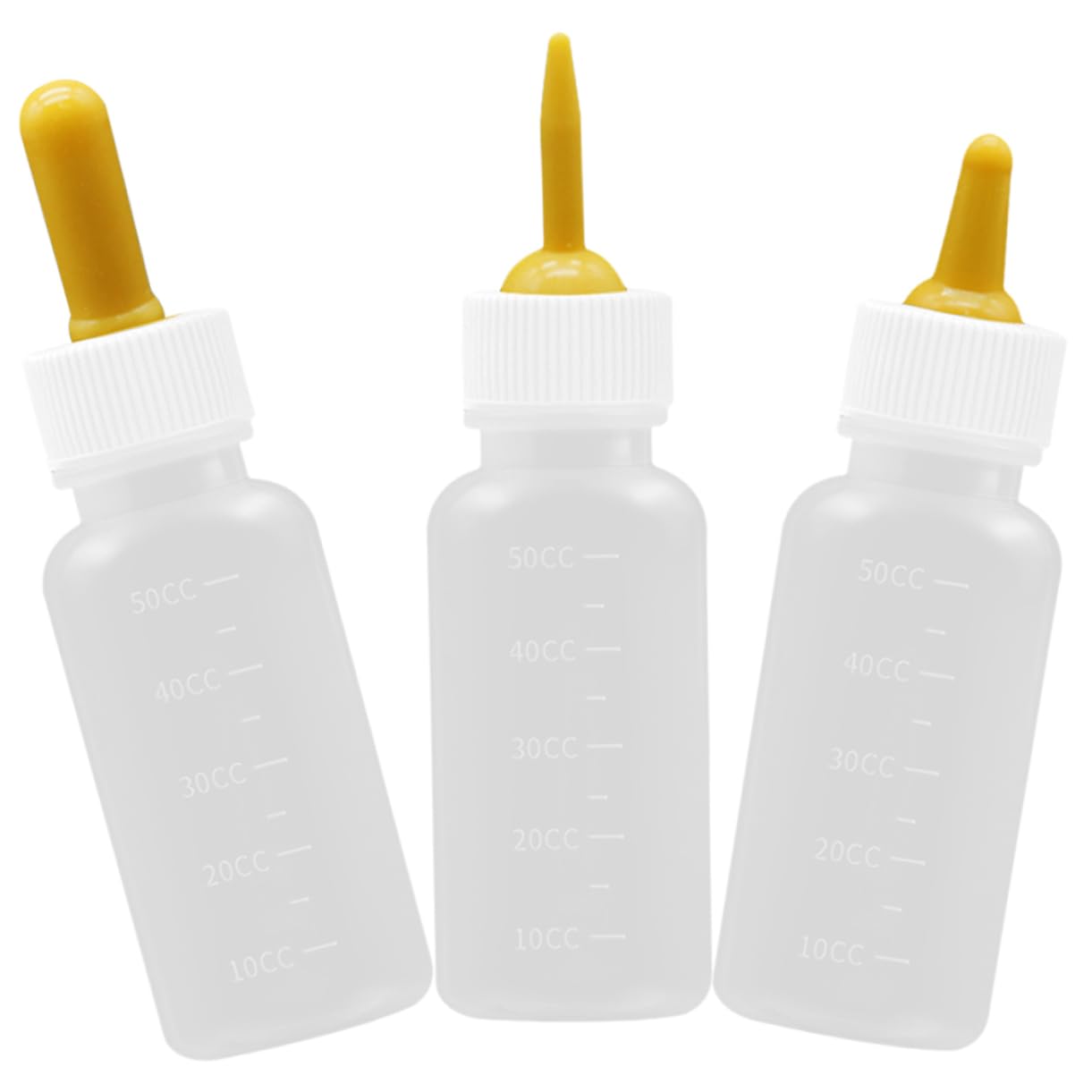 Mikikit 3pcs Kitten Puppy Feeding Bottles Small Nursing Bottles with Scale Design Safe Lightweight Feeders for Newborn Dogs and Cats