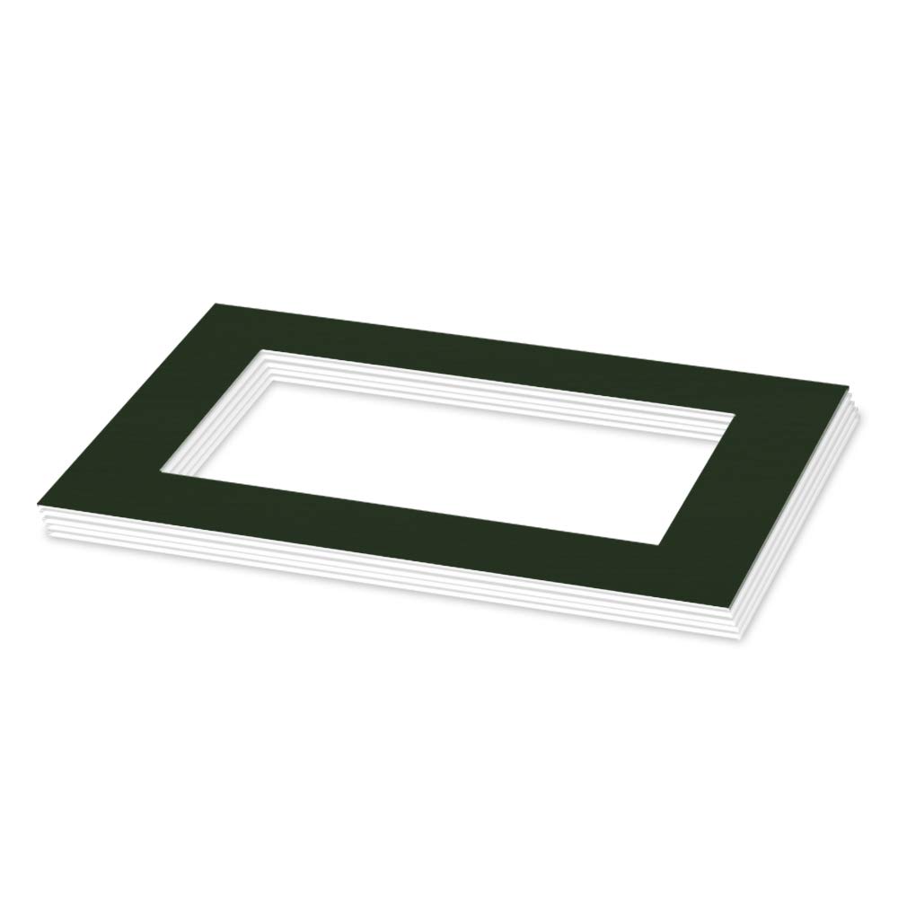 Bildershop-24 - Passepartout in Diversi Colori a Scelta, Dunkelgrün / 5X, 30 X 45 cm (Bildgröße: 20 X 30 cm)