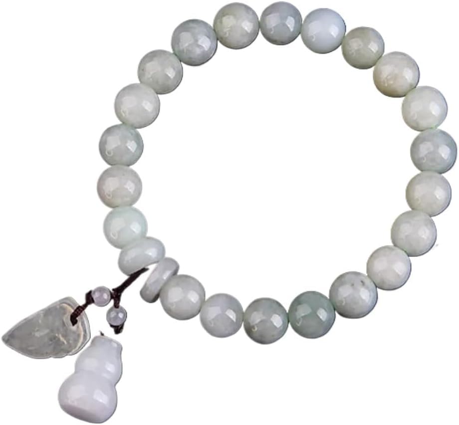 Perles de jadeite bracelet chance amulette wu lou pour attirer la prosperite