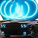 QiuKo 4pcs RGB Multi-color LED Angel Eye Light Halo Ring Demon KIT Headlight For Dodge Challenger 2008-2014