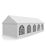 El interior de esta  carpa para fiestas  es de 5 x 10 m y ofrece espacio suficiente para todo el mundo, por lo que puede alojar eventos relativamente grandes. Estables y galvanizados tubos de acero de 38 mm de diámetro y un grosor de 1 mm otorgan a Sommerfest de  Blumfeldt  una estructura estable incluso aunque soplen rachas fuertes de viento. Ésta se ve reforzada gracias a las robustas ensambladuras de metal, así como picas de tierra y cuerdas suministradas.