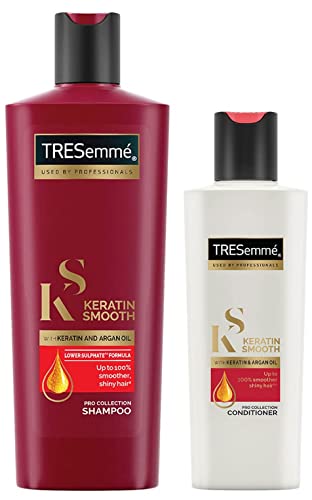 Tresemme Keratin Smooth Shampoo, 185 Ml & Keratin Smooth Conditioner, 80 Ml