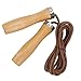 Jump Rope Wooden Handle Skipping Rope Leather Jump Rope for Workout Fitness, Exercise Skipping Rope Speed Rope Crossfit Indoor and Outside Exercise for Beginner Kids Men and Women