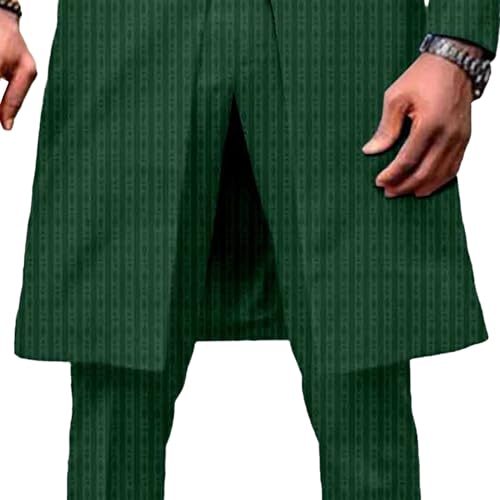 Men's Slim Fit Wedding African Clothes Double Breasted Embroidery Suit 2 Piece Formal Designed Blazer4