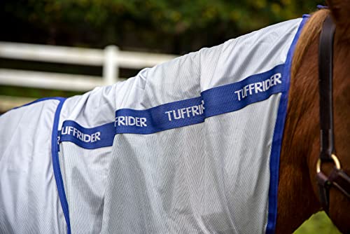 Image of TuffRider Comfy Plus Combo Neck Fly Sheet - Quarry w /Ultramarine Trim -72