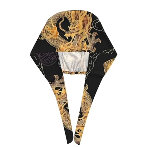 Image of Cute Pug Dog Print Working Cap Scrub Cap with Sweatband,Adjustable Fashion Bandage Tie Back Hat Headwear for Women Men