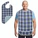 Modaliv Adult Bib - Reusable Clothing Protector - Waterproof - Crumb Catcher - Machine Washable (Blue)