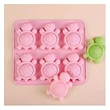 ウミガメのアイスキューブトレイ、ウミガメのアイスキューブ型トレイ、カメの形をしたチョコレートキャンディシリコン型キット、再利用可能、ノンスティック (6 キャビティ) [並行輸入品]