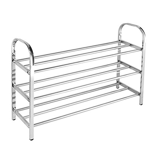 Zapatero Extensible de 3 a 6 Niveles - Almacenamiento apilable de Acero Inoxidable para dormitorios, entradas y armarios - Acabado Star Light de 5100 Estrellas - Estante para Zapatos Que aho
