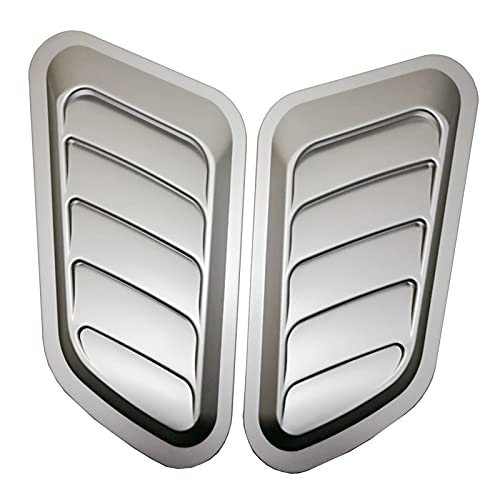 AGYH Hood Scoops Silver Car Hood Vent, 1 Pair of ABS Car General Hood Decoration Air Intake and Exhaust Hood Modification Material