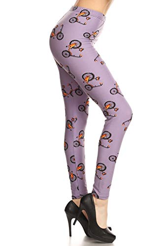 R691-OS Bicycles Print Fashion Leggings