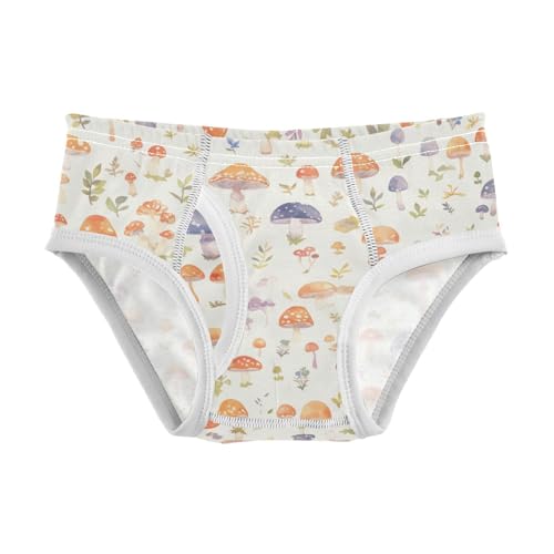 KLL Seamless Woodland Mushroom Flowers Boys Toddler Soft Underwear Cute Children Panties