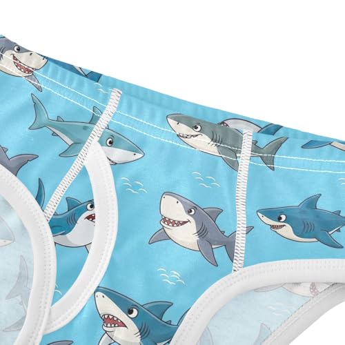 CHIFIGNO Cute Cartoon Sharks Blue Boys' Briefs Cotton Boys Underwear Soft Printed Briefs Underwear4