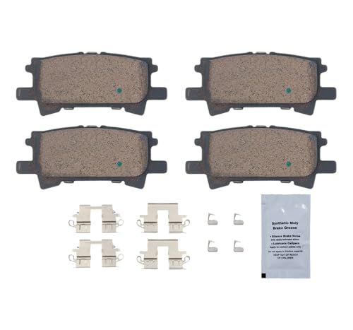 Image of HUSCH Rear Ceramic Brake Pads Kit Fit For Toyota Highlander 2004-2007 | For Lexus RX330 2004-2006, For RX350 2007-2009, For RX400h 2006-2008