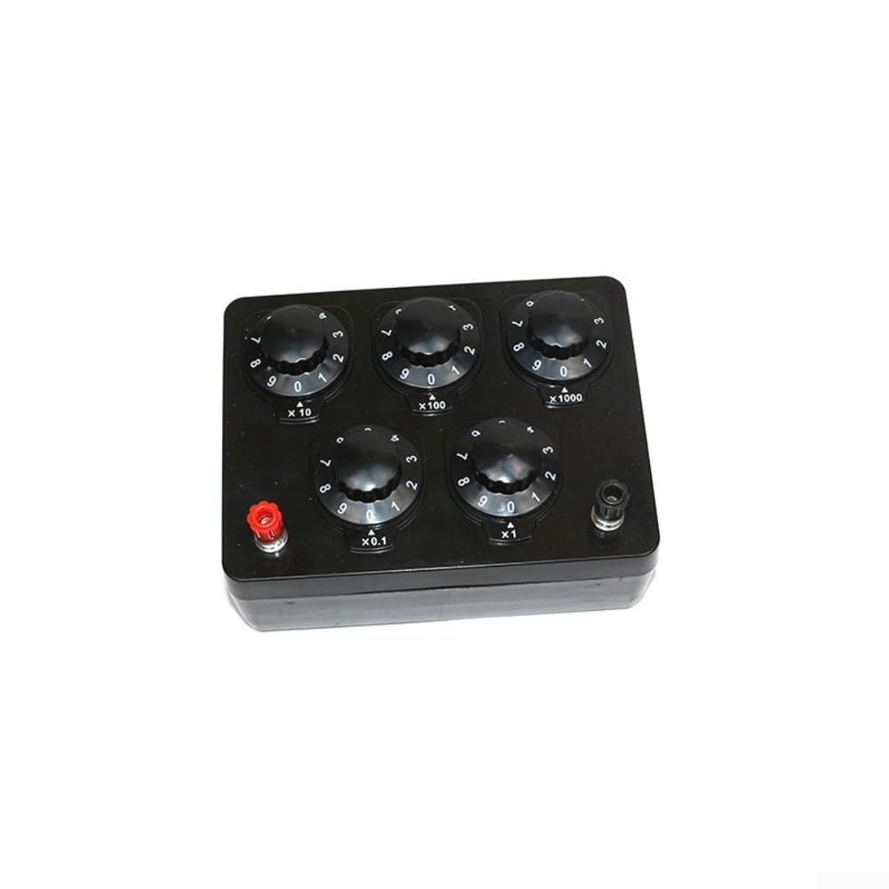 Decade Boîte de résistance avec résistance variable réglable de 0 à 9999 9 Ohms avec ligne de test pour un test précis de résistance