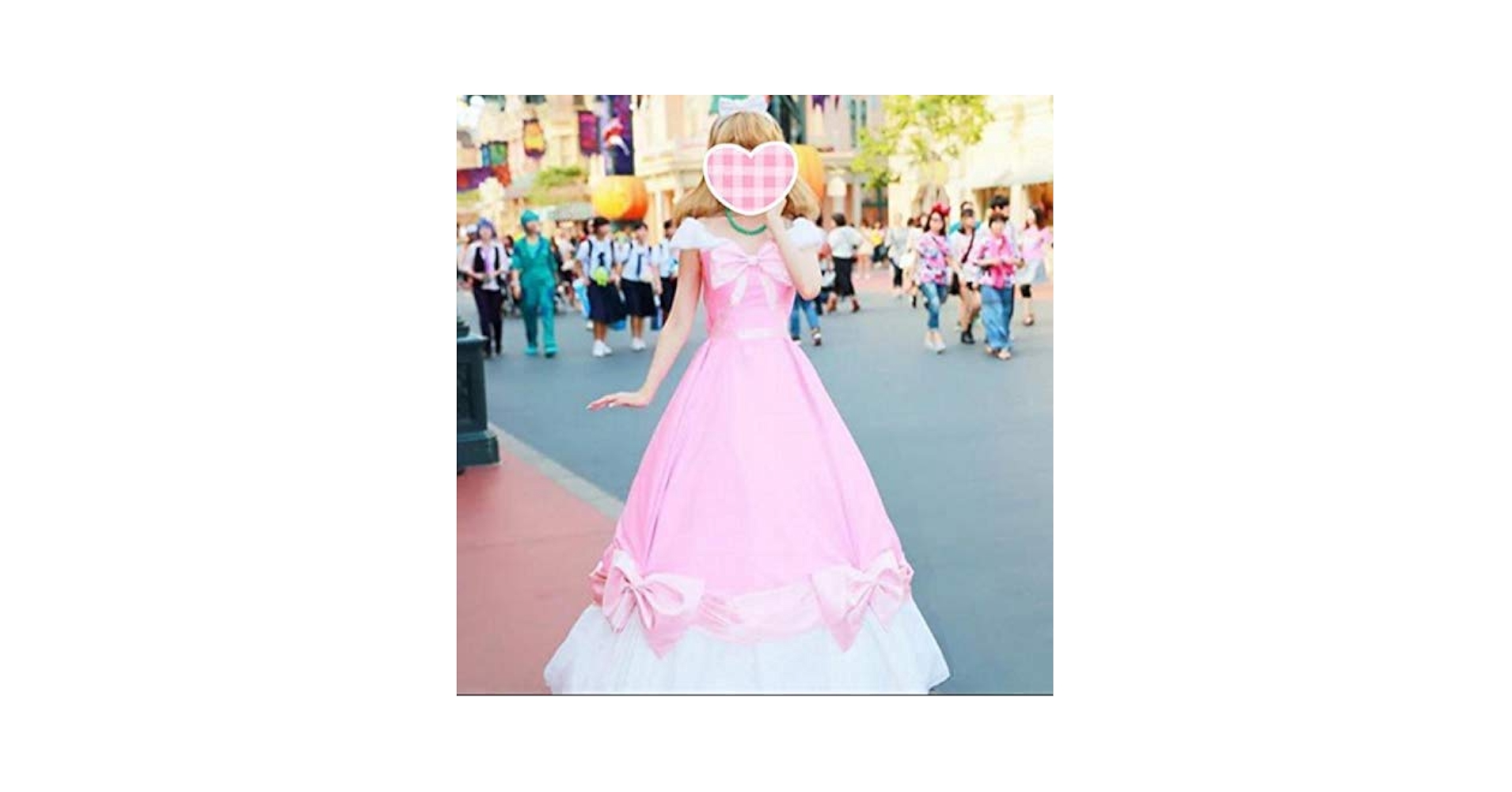 【値下なし】シンデレラ　ネズミが作ったピンクドレス➕髪飾り　形見ドレス Amazon.co.jp: コスプレ衣装+髪飾りディズニー・シンデレラ風