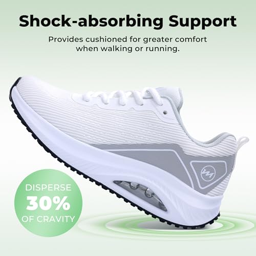 Image of RomenSi Womens Arch Support Walking Shoes Orthotic Fashion Sneakers Tennis Shoes for Plantar Fasciitis Pain Relief US 5.5-11