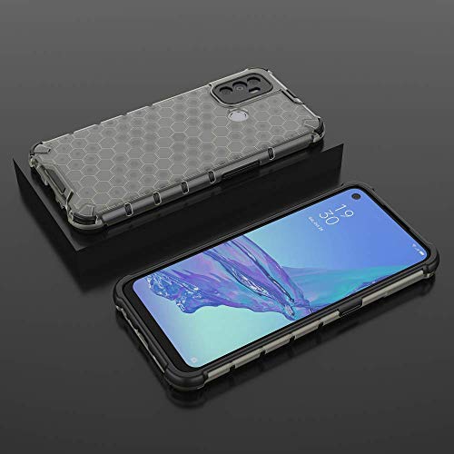 Image of Glasgow | for Oppo A53 Honeycomb Pattern Back Case Cover for Oppo A53 - Black