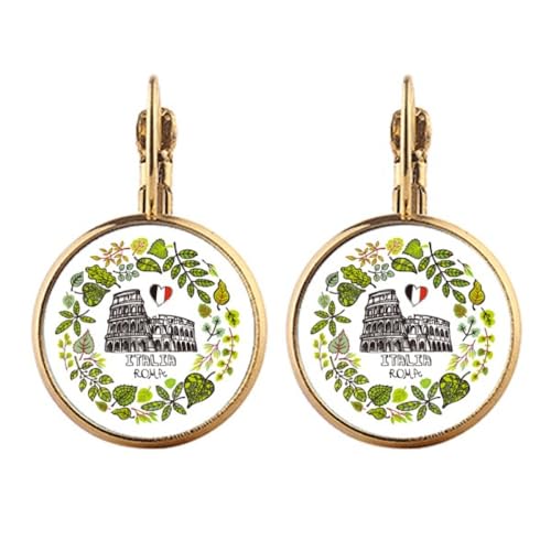 Boucles d'oreilles clips dorées pendantes pour soirée chic italienne