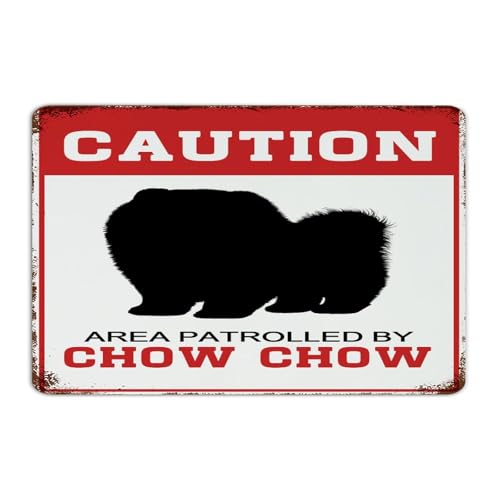 Plaque en métal Chow Chow grand format résistante aux intempéries - 2