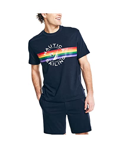 Camiseta de dormir Nautica hombre camiseta pijama con estampado Pride de algodón