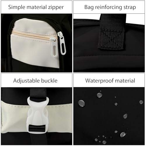 Nylon Messenger Bag Cute Shoulder Tote Bag with Multiple Pockets Large Capacity Messenger Bag for Teens Waterproof3
