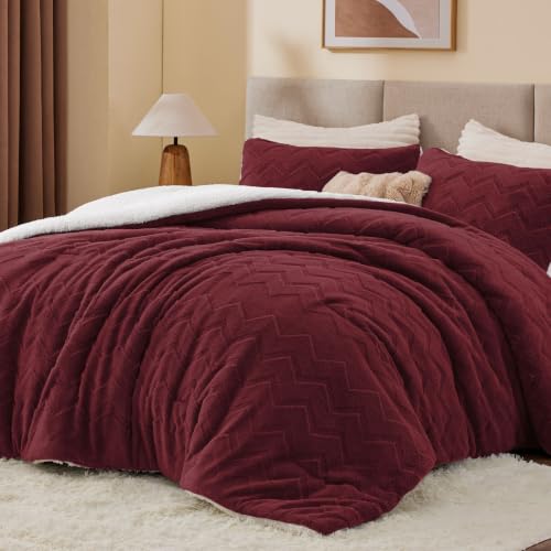 Image of BEDELITE Fluffy Sherpa King Comforter Set,Caramel