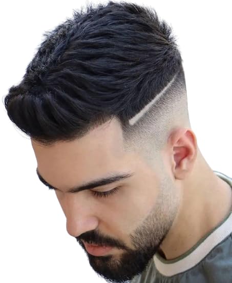 Miniatura 8 de Toupee - Pelucas de cabello humano para hombre, tupé europeo virgen, unidades de cabello humano ondulado, peluca para hombre, sistema de reemplazo