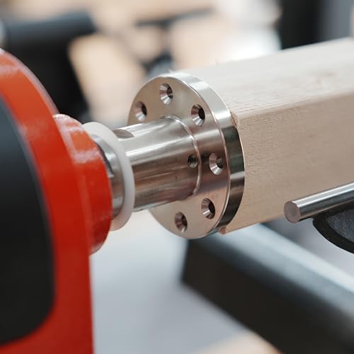 Woodworking 3" Lathe Faceplate with Screw Chuck, Two nylon washers for 1" x 8TPI Spindle Woodturning Lathe miniatura 7