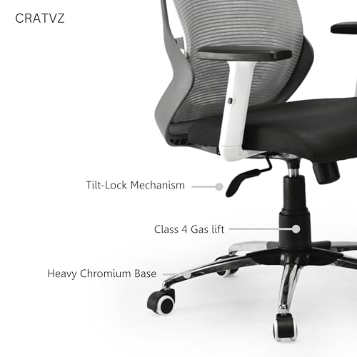 Image of FUGO FG408 Ergonomic High Back Mesh Office Chair,Korean Nylon Mesh,Cushioned Seat,Adjustable Height,Armrests,Lumbar Support,3D Headrest,Tilting Mechanism,Dual Nylon Casters,3-Year Warranty.